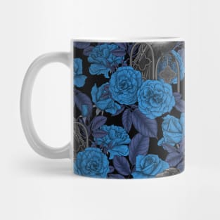 Ravens and blue roses Mug